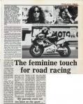 The Feminine Touch for Road Racing